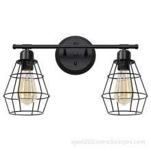 Metal Cage Lampshade Wall Lamp for Bathroom